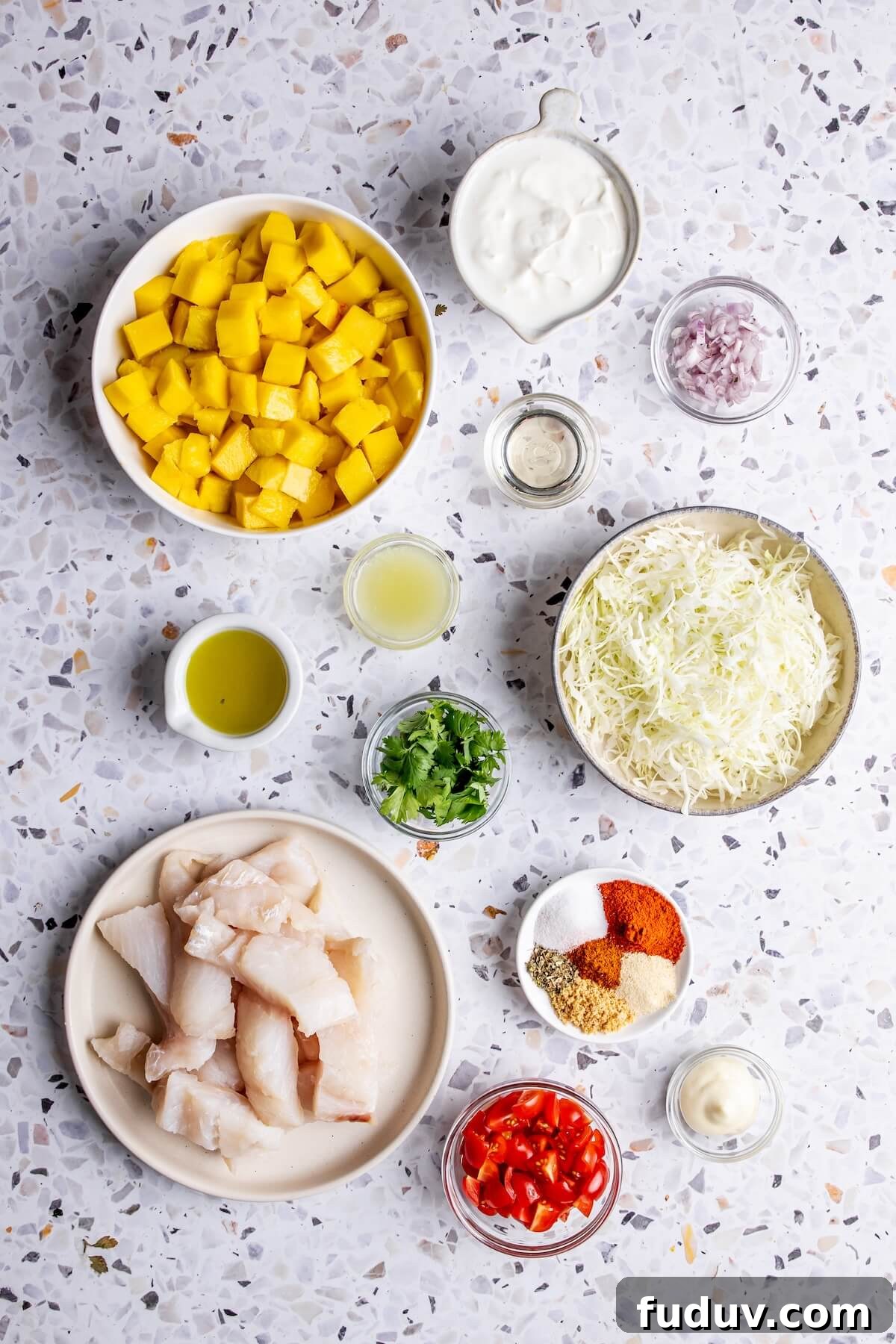 Blackened Fish Tacos with Fresh Mango Salsa 4 Blackened Fish Tacos with Mango Salsa Ingredients - Olivia Adriance