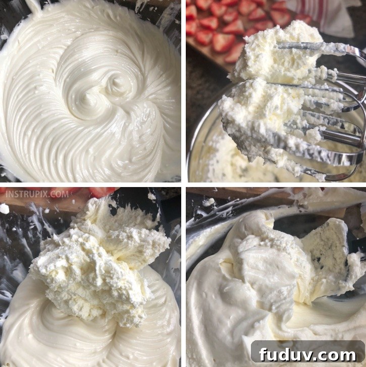 Cream cheese filling ready to pipe