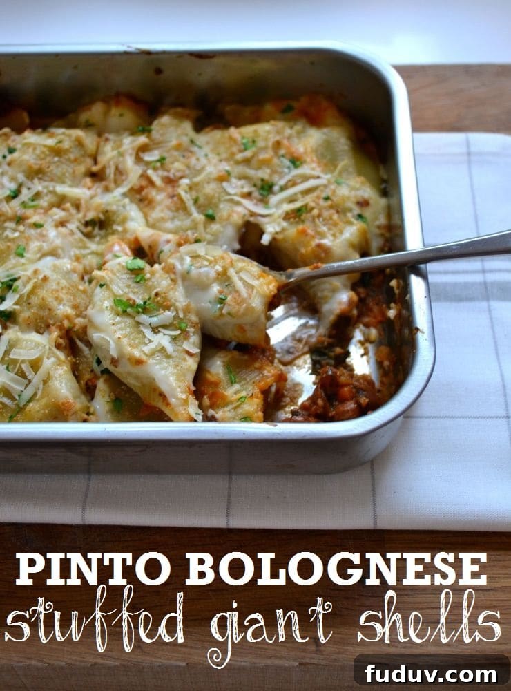 Beany Bolognese Stuffed Shells