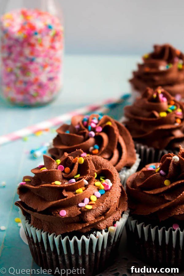 Vegan Chocolate Cupcakes close-up