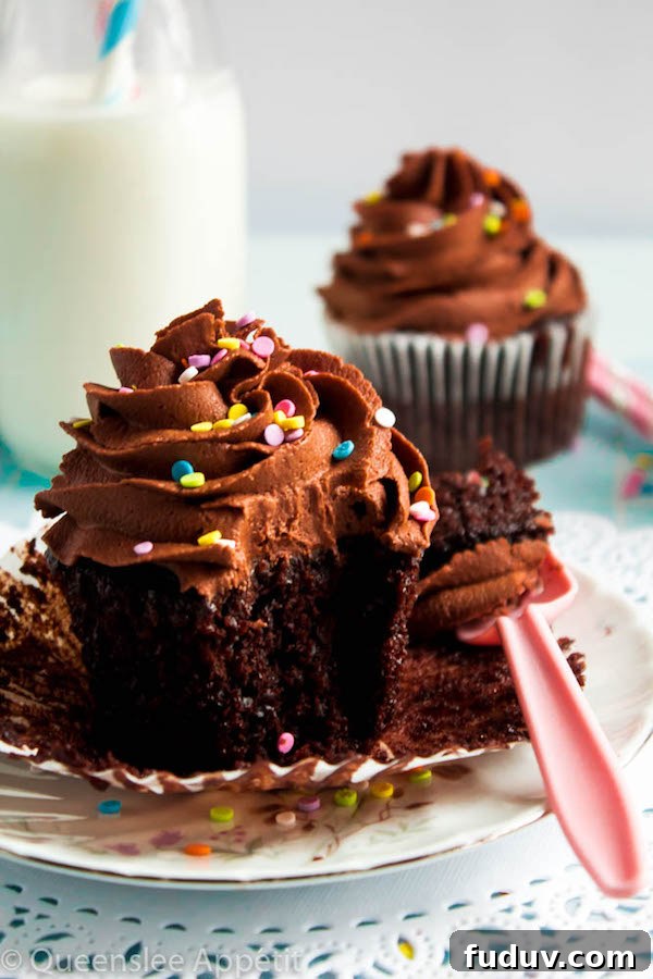 Cupcake with sprinkles