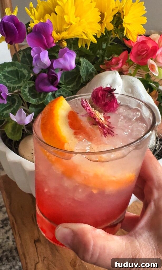 The finished cocktail