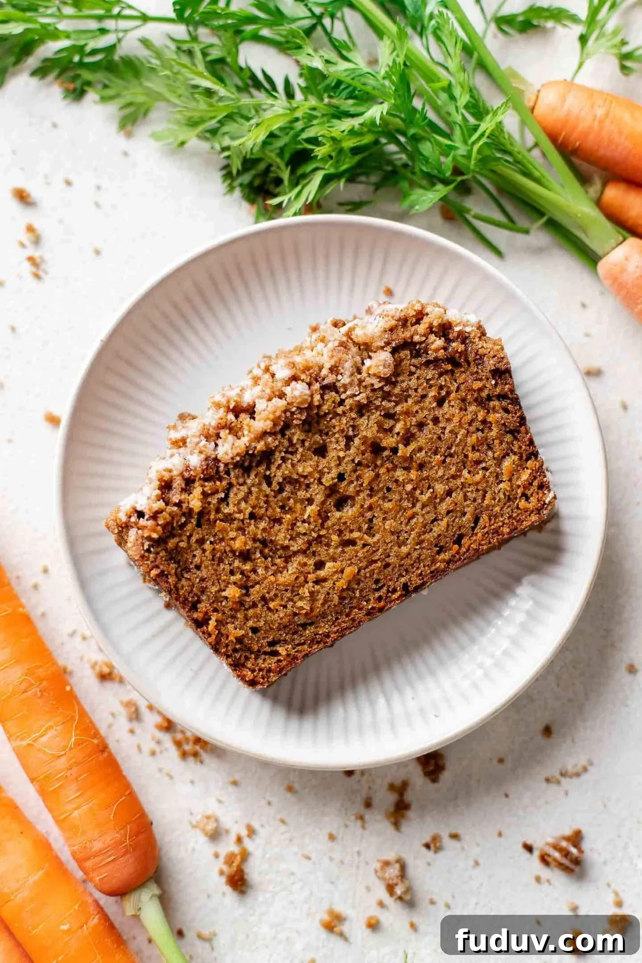 sliced of carrot bread on plate