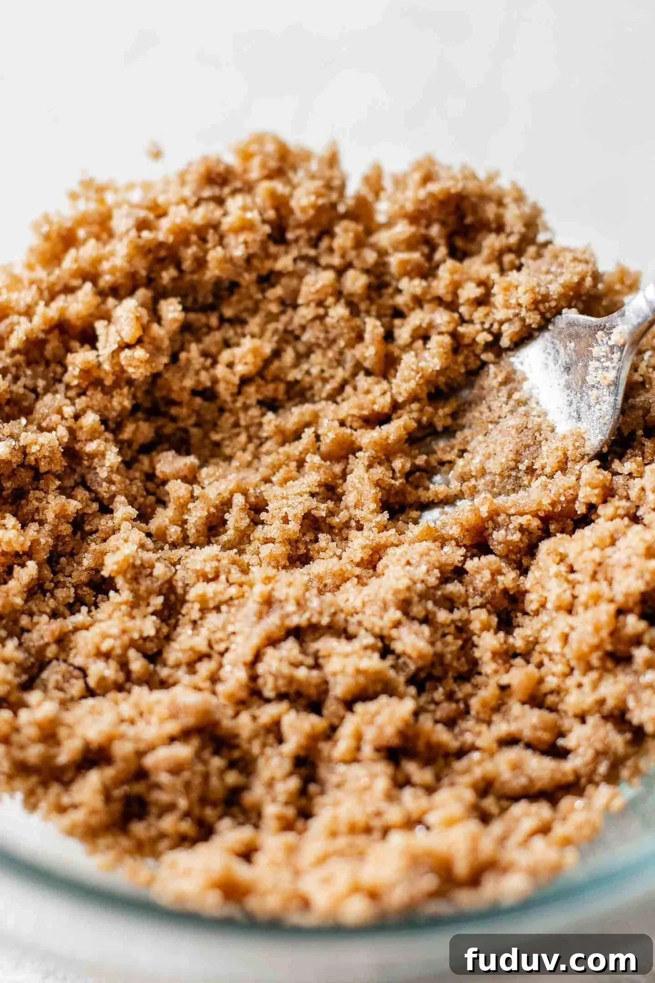 MOIST carrot bread streusel mixture in bowl