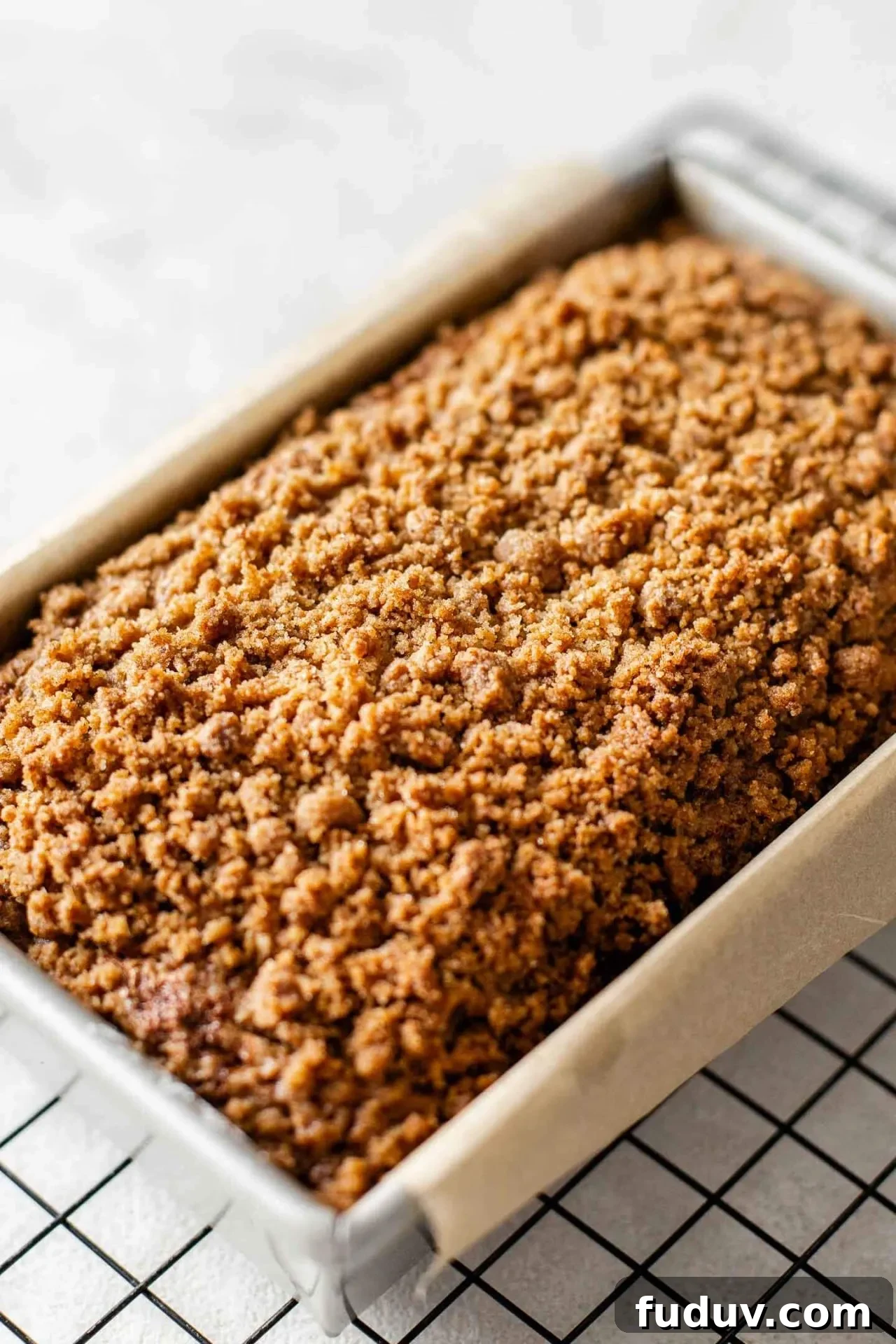 baked MOIST carrot bread in pan
