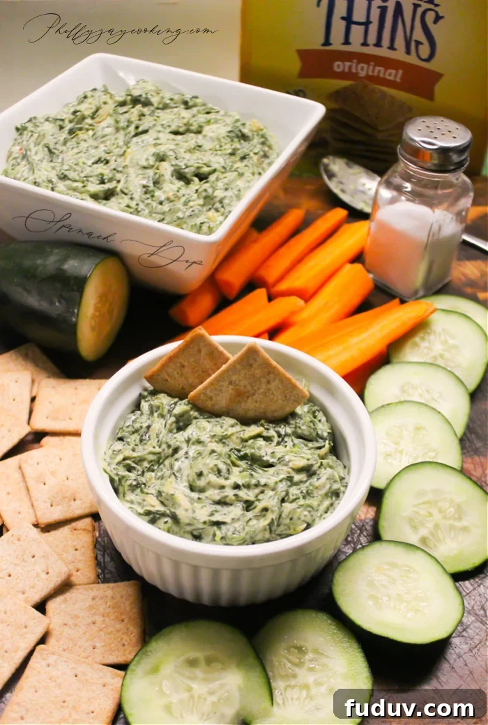 Creamy Cold Spinach Dip Without Artichokes — Superbowl Party Favorite 6 The Best Spinach Dip Recipe