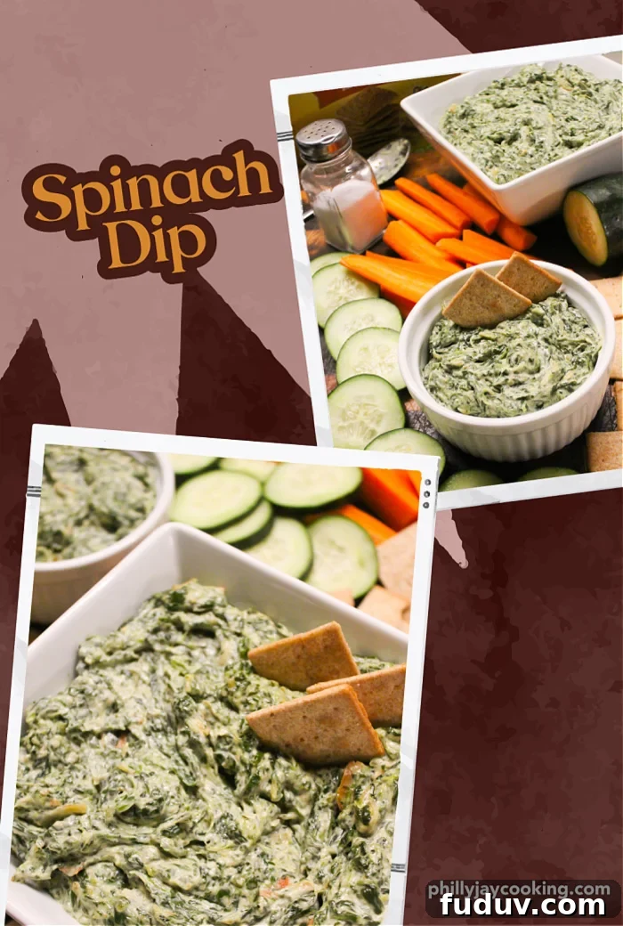Creamy Cold Spinach Dip Without Artichokes — Superbowl Party Favorite 5 Spinach Dip