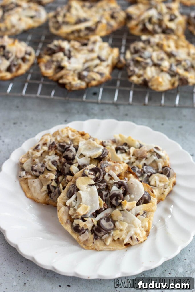 plate with a few 4 ingredient almond joy cookies