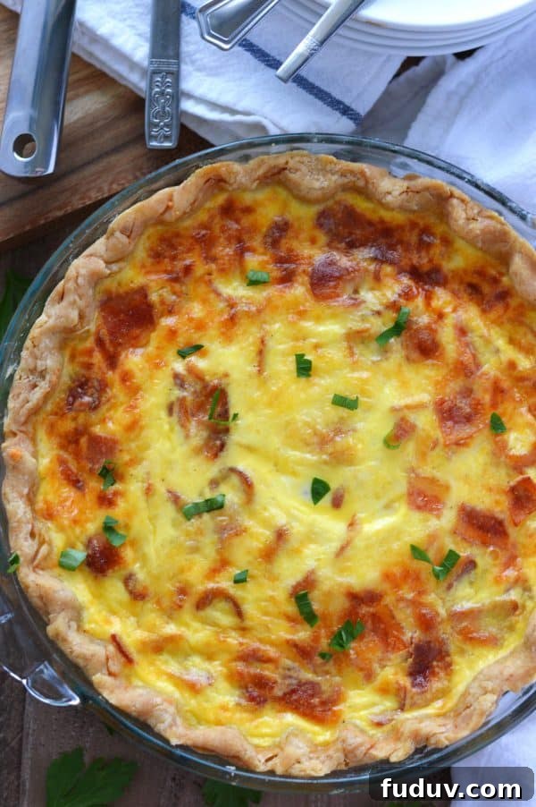 Ham and Cheese Quiche from What The Fork Food Blog | @WhatTheForkBlog | whattheforkfoodblog.com