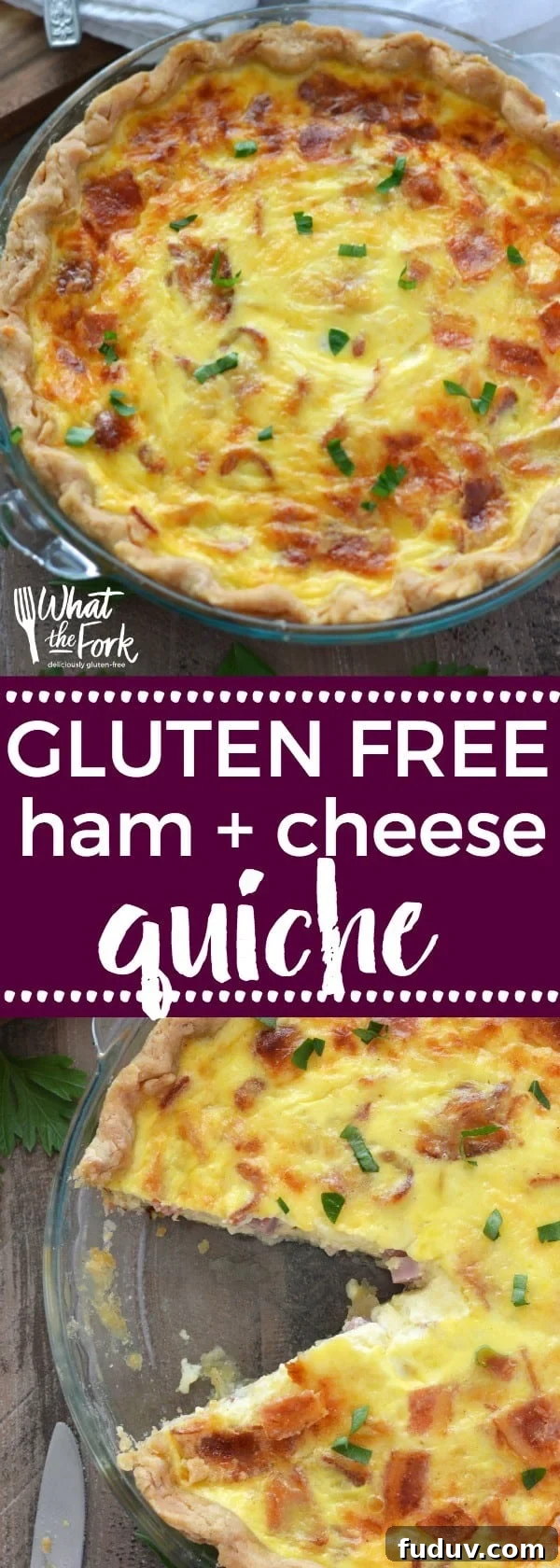 Gluten Free Ham and Cheese Quiche collage