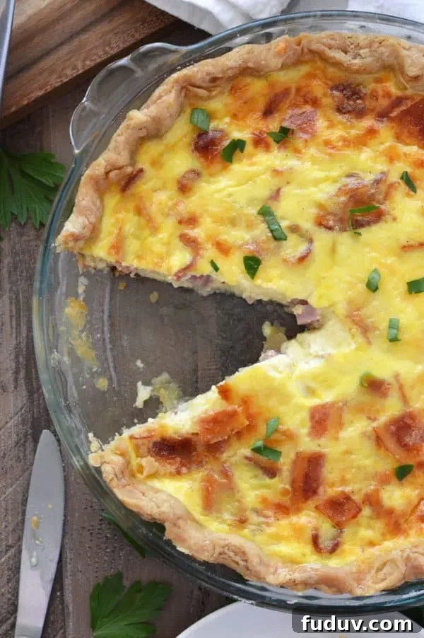 Ham and Cheese Quiche from What The Fork Food Blog | @WhatTheForkBlog | whattheforkfoodblog.com