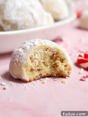 peppermint snowball cookies
