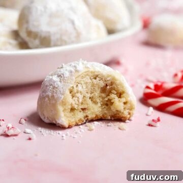 peppermint snowball cookies