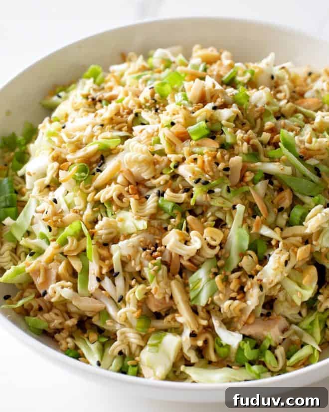 Crispy Ramen Noodle Salad with Sesame Ginger Dressing 2 ramen noodle salad