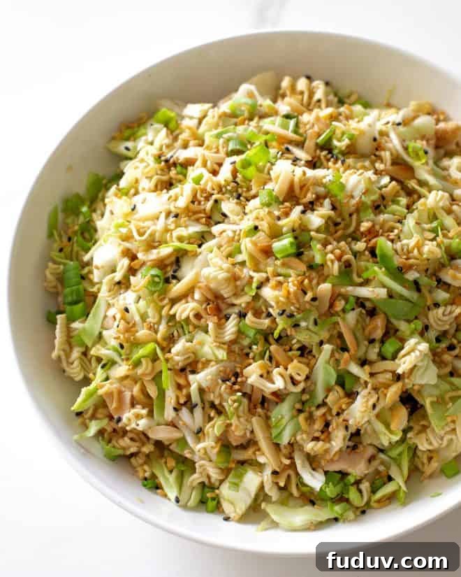 Crispy Ramen Noodle Salad with Sesame Ginger Dressing 5 ramen noodle salad
