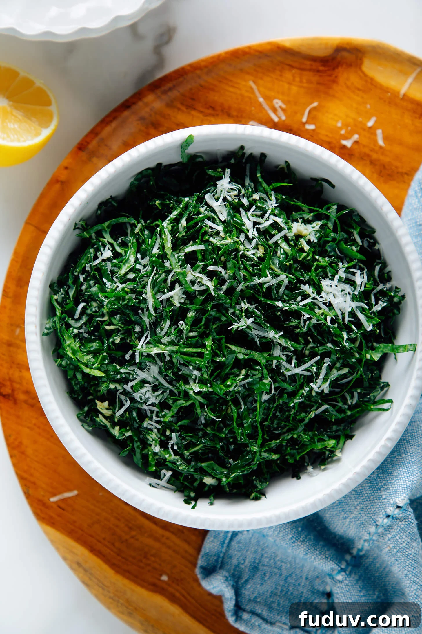 Zesty Lemon Kale Salad with Parmesan & Toasted Almonds 2 simple kale salad recipe