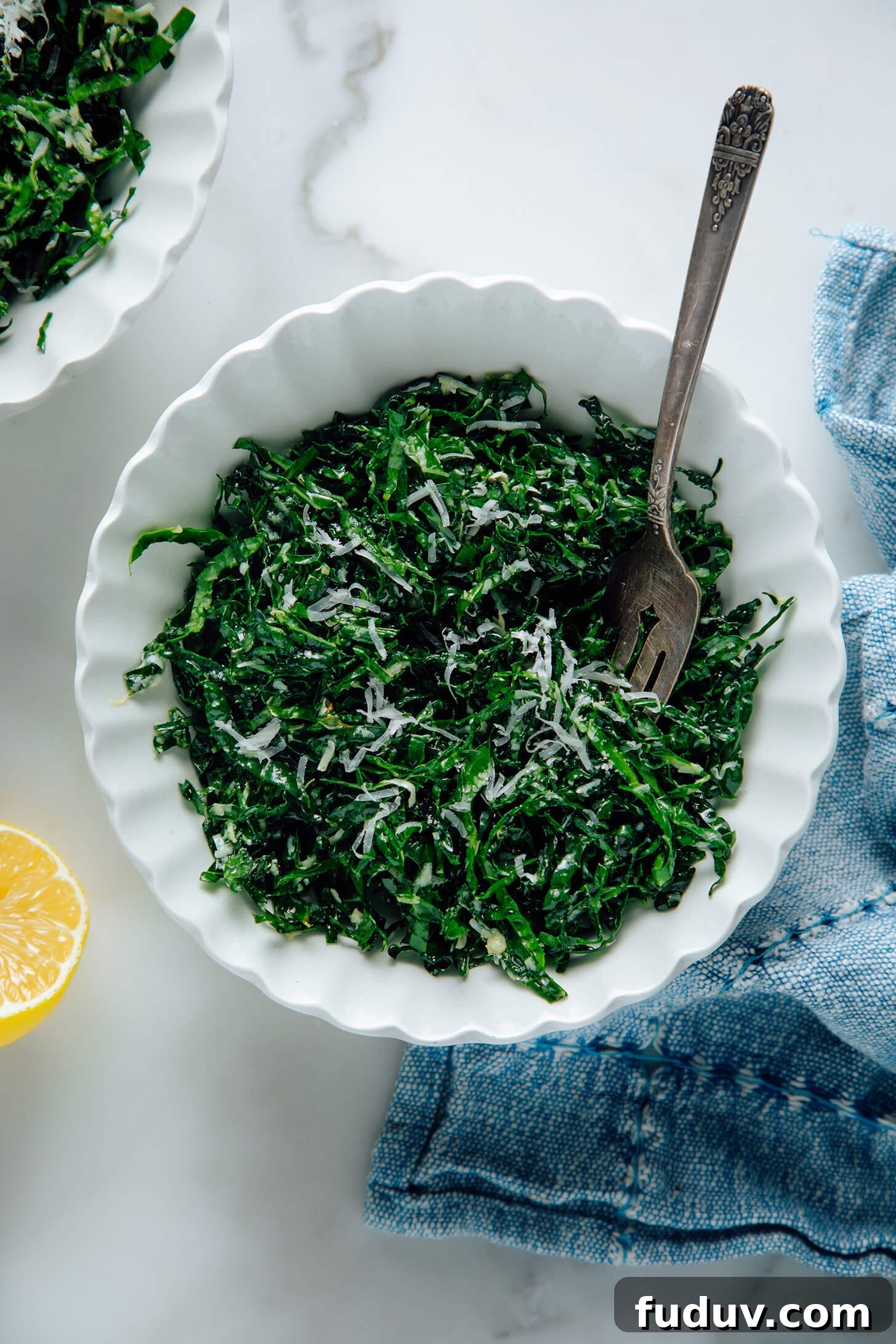 Zesty Lemon Kale Salad with Parmesan & Toasted Almonds 7 simple kale salad