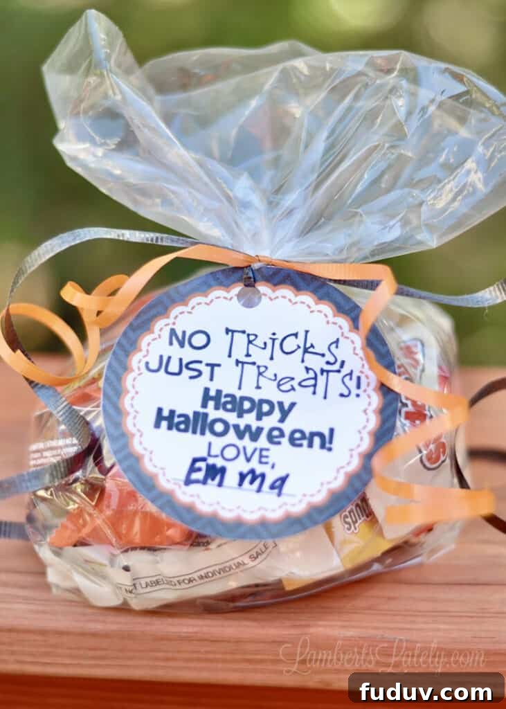 Free Printable Halloween Gift Tags - No Tricks, Just Treats