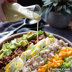 Try this low carb Cobb Salad dressing recipe on your favorite healthy salad recipes.