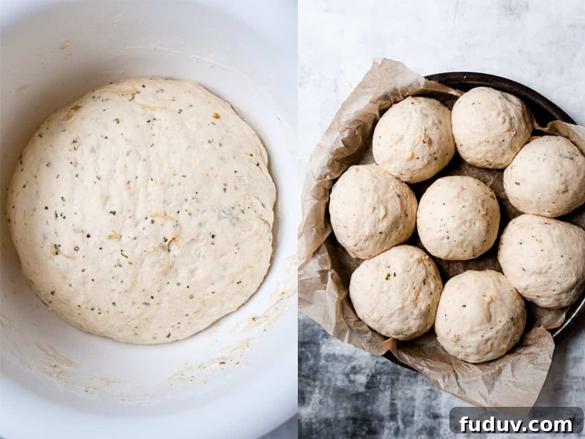 Finished tear and share bread