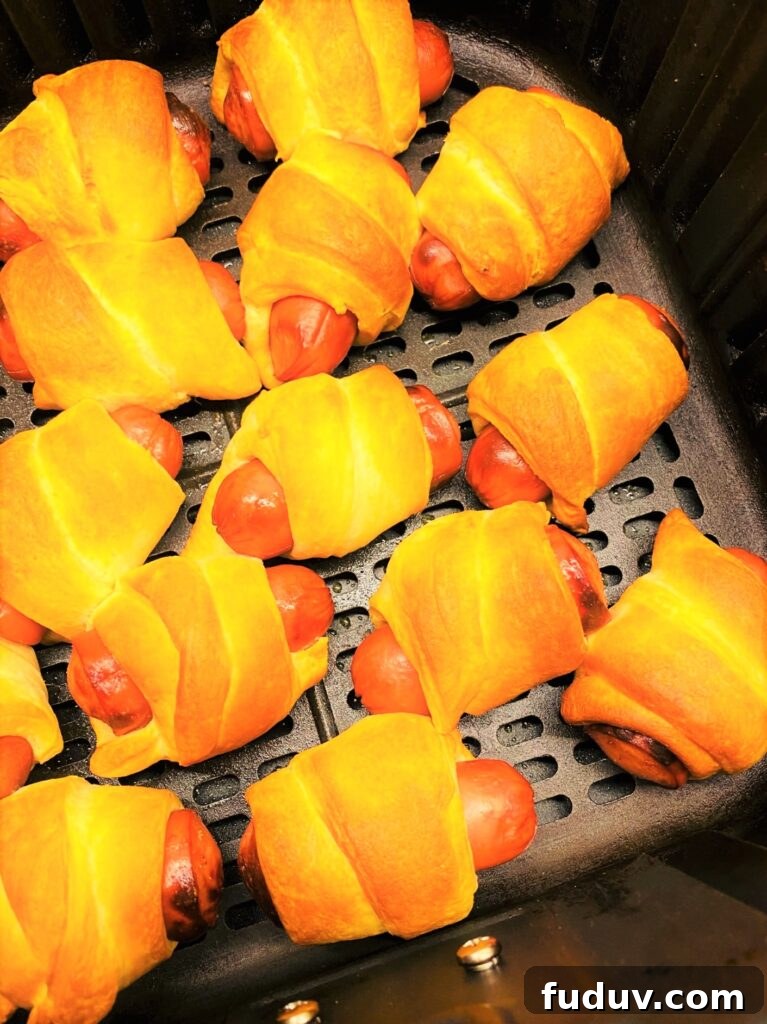 Crispy Air Fryer Pigs in a Blanket Recipe 9 Air Fryer Pigs in a Blanket