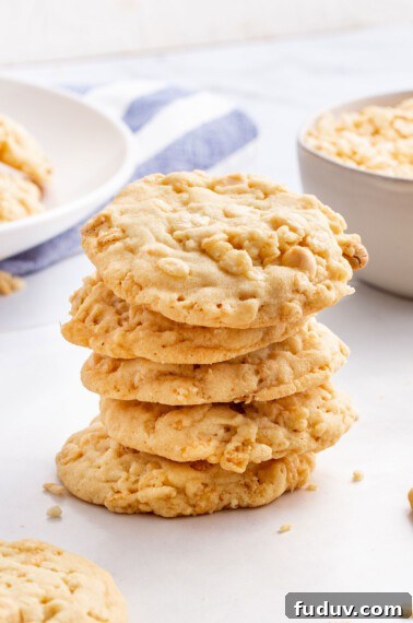 A stack of Rice Krispies Cookies.