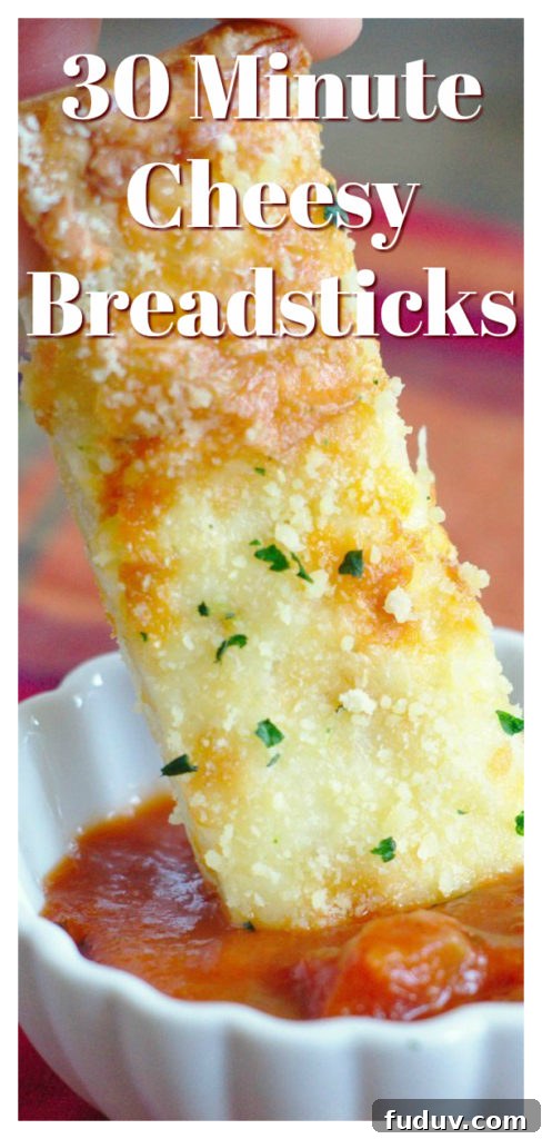 30 Minute Cheesy Breadsticks