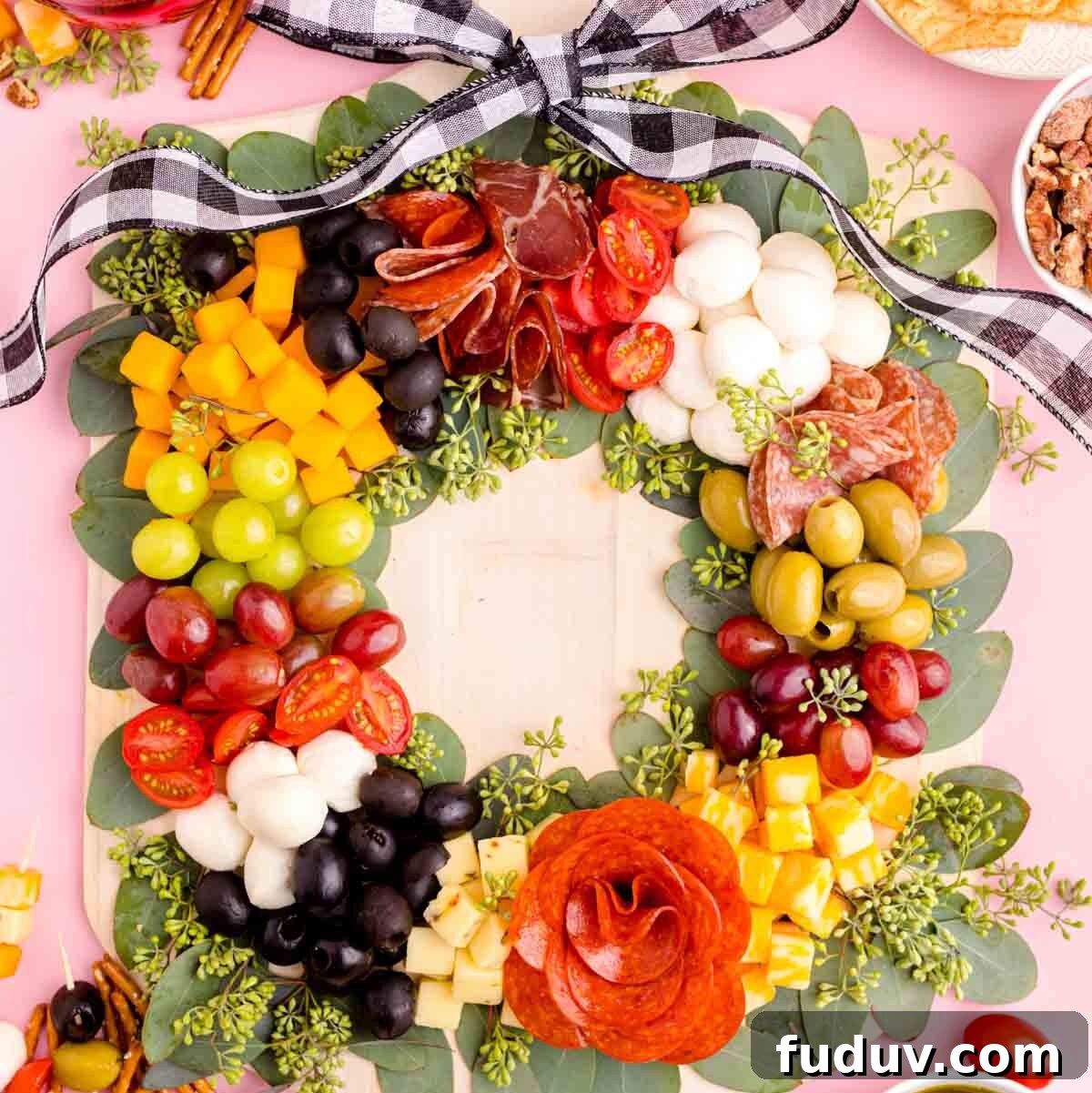 Festive Christmas Charcuterie Wreath