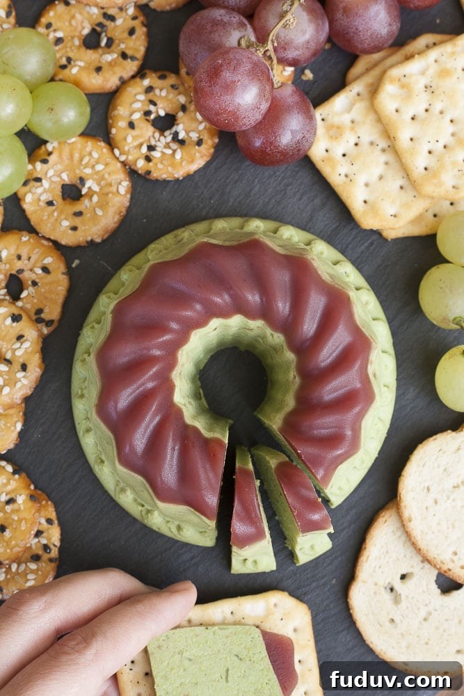 Pistachio Nut Cheese with Cranberry Jelly