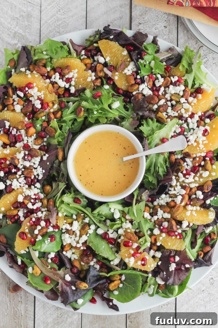 Christmas Salad with Citrus-Champagne Vinaigrette