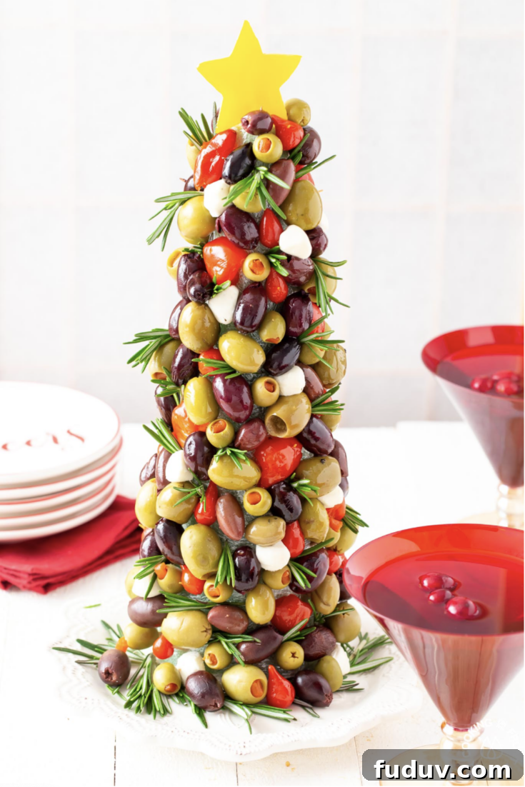 Olive Christmas Tree Appetizer
