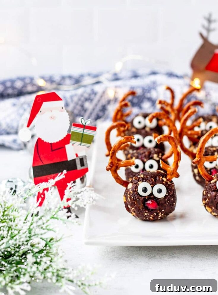 Pretzel Reindeer Bites