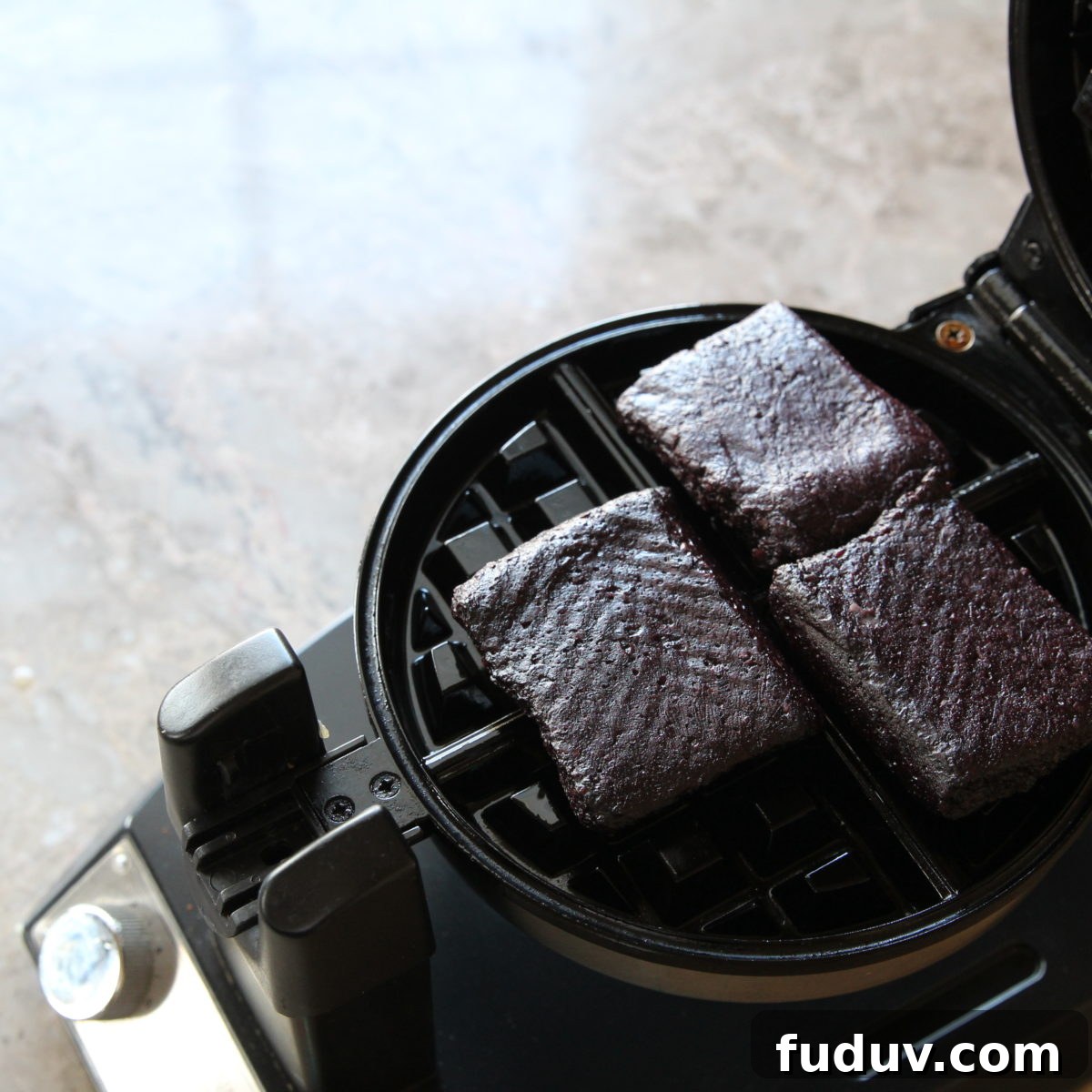 how to waffle wild black rice mochi