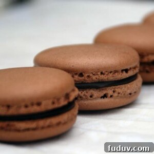 chocolate macarons.