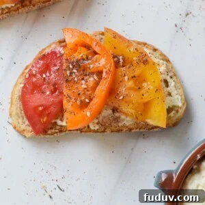 Tomato Toast with Whipped Feta 1200 x 1200