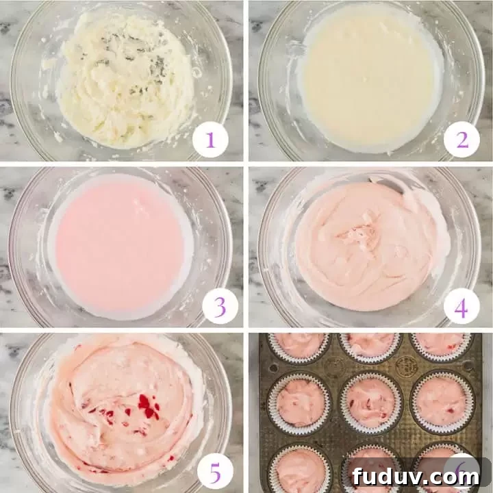 how to make cherry cupcakes step by step
