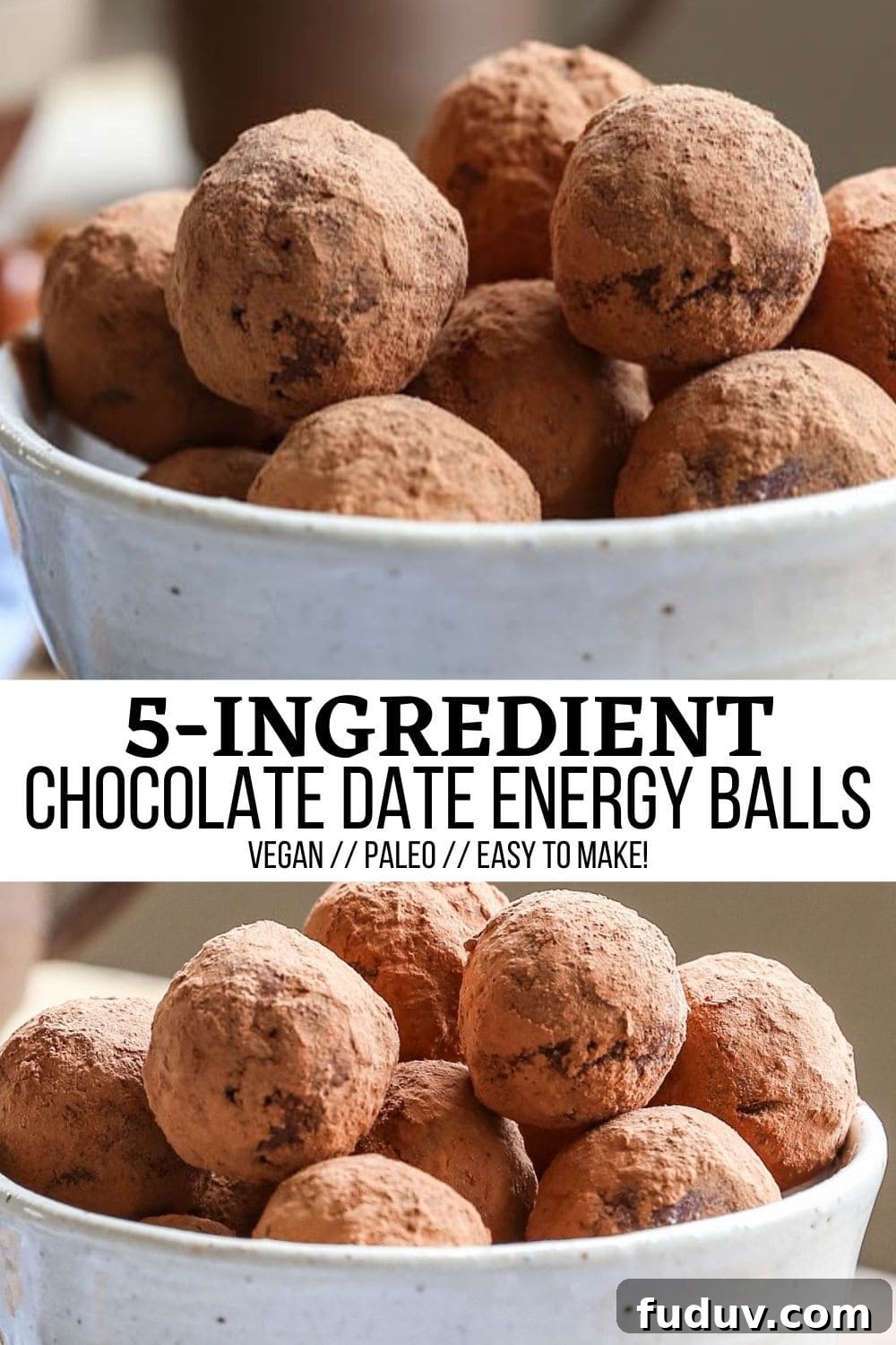 5-Ingredient Chocolate Date Energy Bites for Quick Fuel 10 collage for energy balls