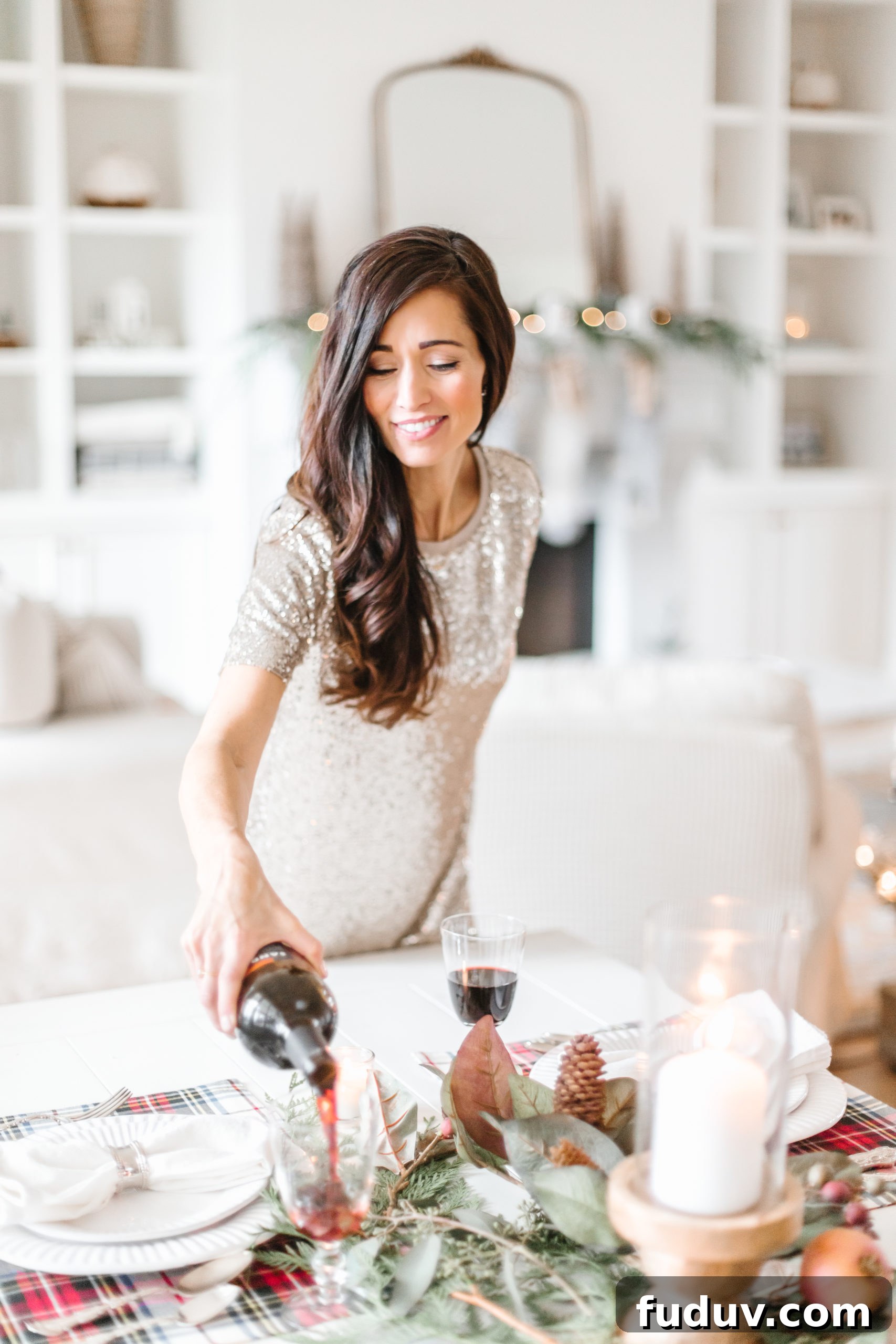 12 Days of Giveaways — Day 7: Win Sandhill Wines 5 Pouring a glass of Sandhill wine for holiday celebrations.