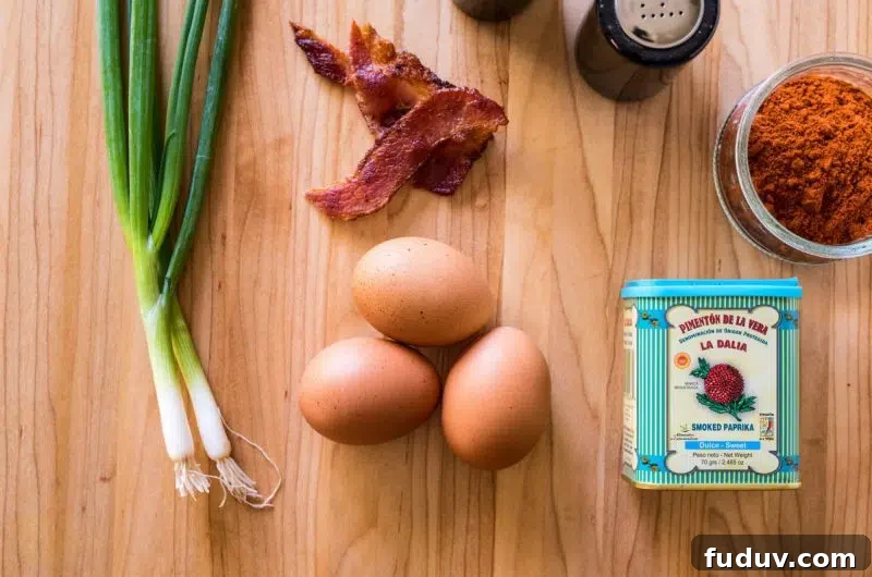 Smoky Bacon Deviled Eggs Recipe with Crispy Bacon Crumble 4 Ingredients for smoky bacon deviled eggs