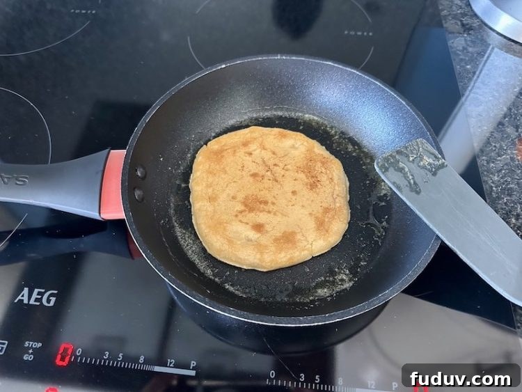 keto croque monsieur in a pan