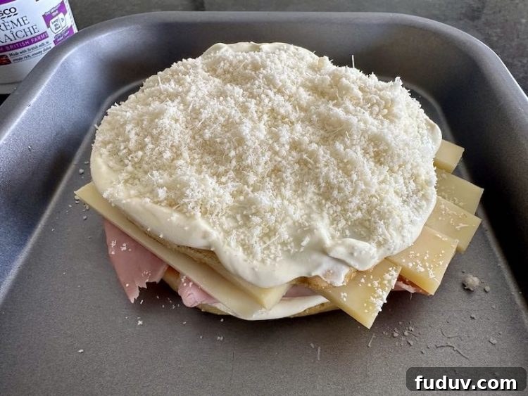 keto croque monsieur, uncooked