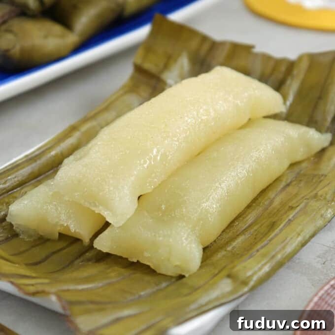 sumang kamoteng kahoy on a plate