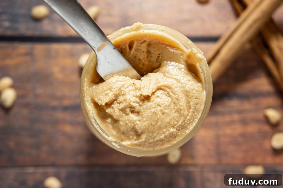 Homemade Nut Butter: Complete Guide to Smooth, Creamy Recipes 2 an overhead shot of a jar of homemade peanut butter