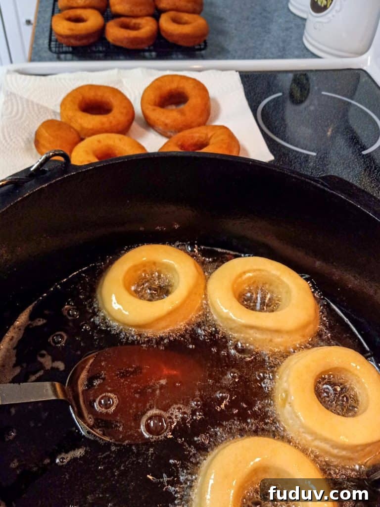 frying Amish donuts