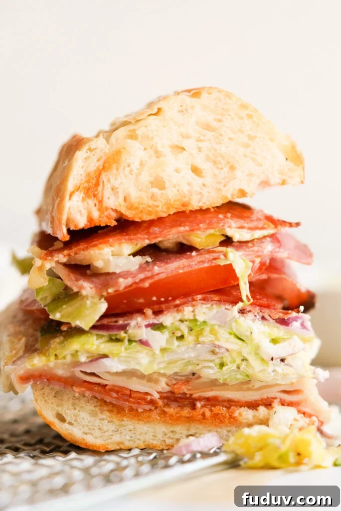 Italian grinder salad sandwich
