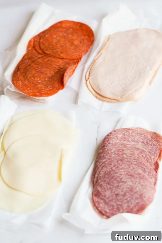 Italian grinder sandwich meats