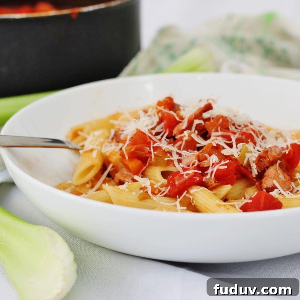 turkey ragu on pasta