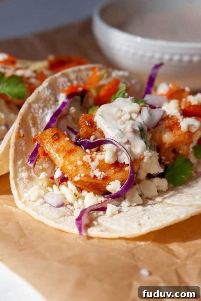 healthy baja shrimp taco