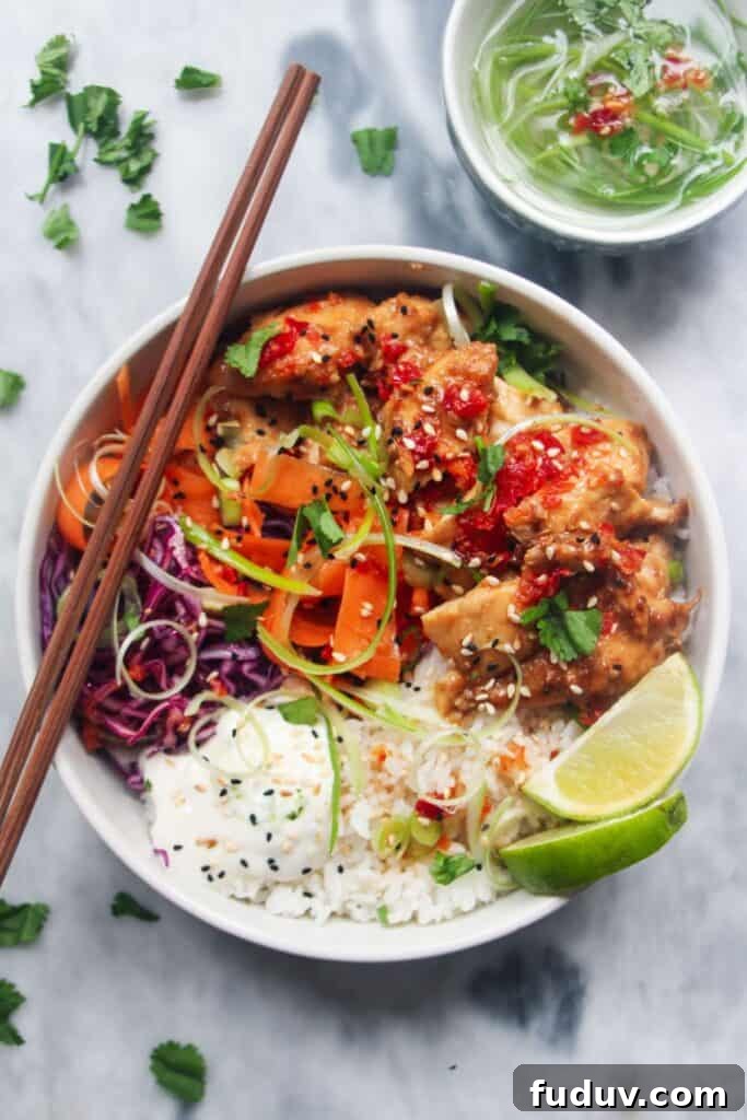 Sticky Gochujang Chicken Recipe: Sweet Spicy Korean Glaze 9 Grilled chicken poke bowl