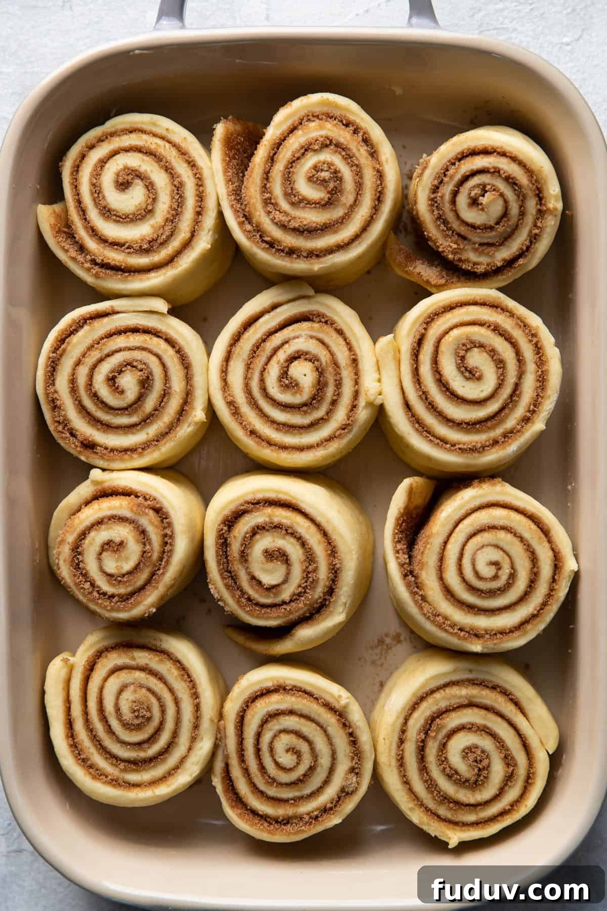 overnight cinnamon rolls before going in the fridge.